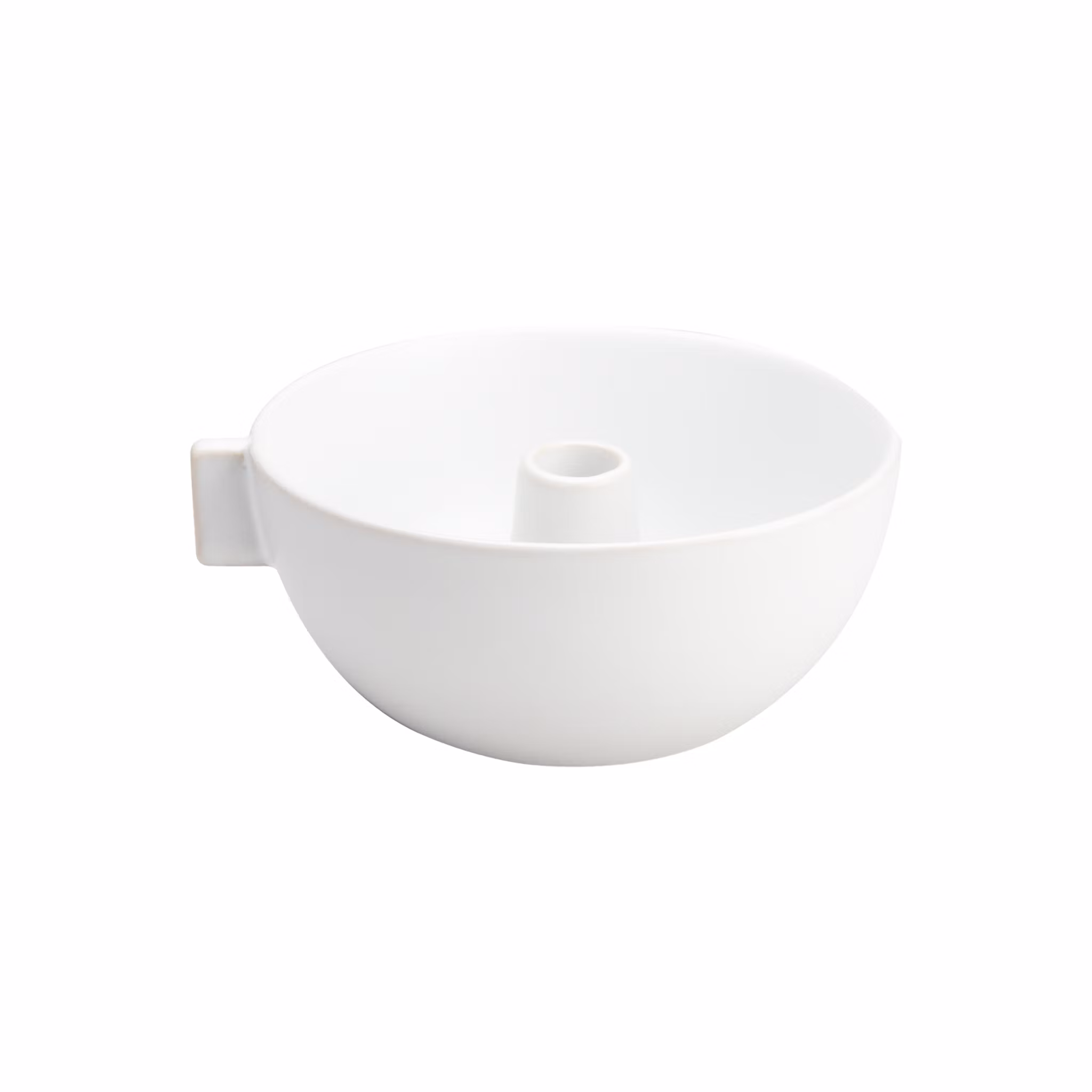 Ljusskål stengods vit 8 cm