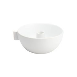 Ljusskål stengods vit 8 cm
