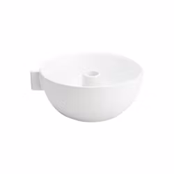 Ljusskål stengods vit 8 cm