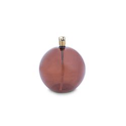Oljelampa glas rund brun 11 cm