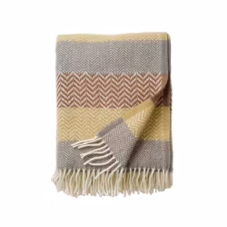 Ullpläd "Zigzag" bronz