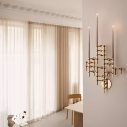 Väggljushållare mässing