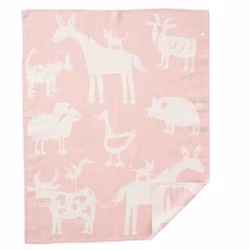 Barnfilt "'Farm" rosa