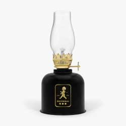 Fotogenlampa svart/guld