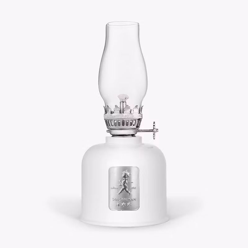Fotogenlampa vit/silver