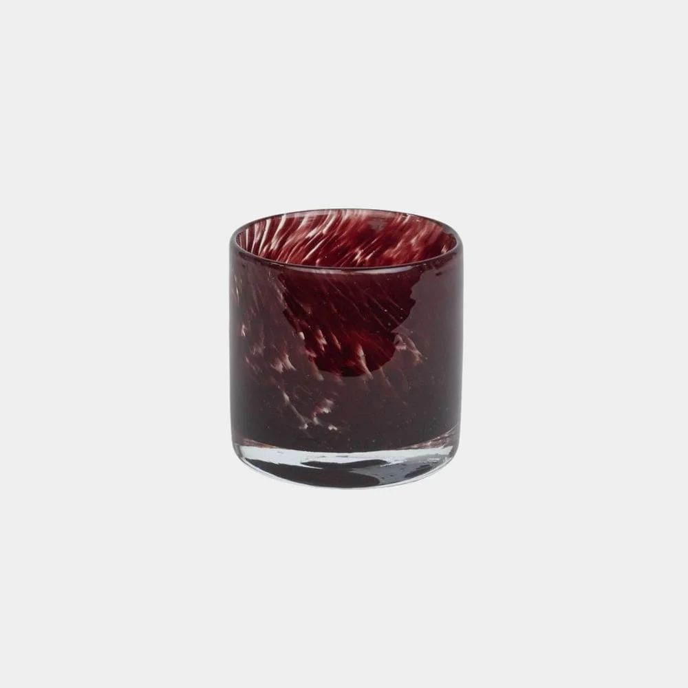 Ljuslykta mörkröd 8cm