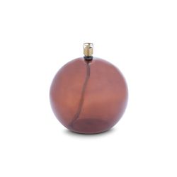 Oljelampa glas rund brun 13 cm