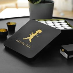 Värmeljuslåda svart/guld