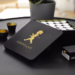 Värmeljuslåda svart/guld