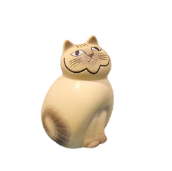Katten Mia mellan vit/grå