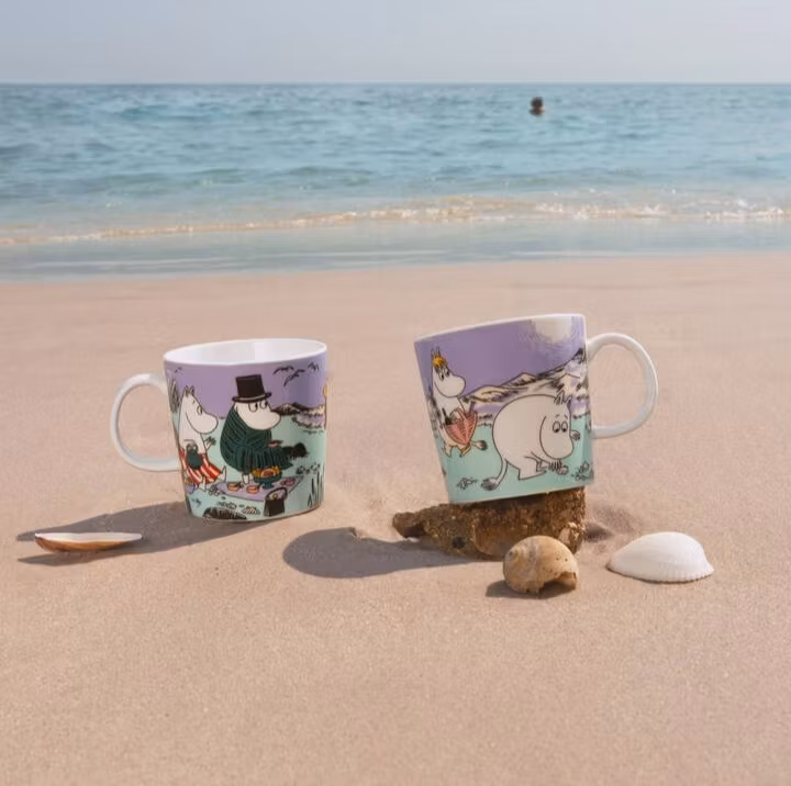 Muminmugg "en dag på stranden"
