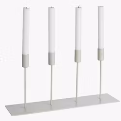 Ljusstake metall, beige