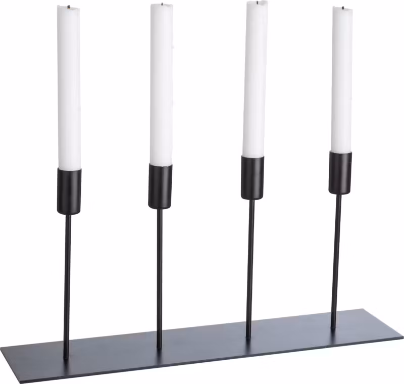 Ljusstake metall, svart