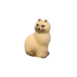 Katten Måns mini vit/grå