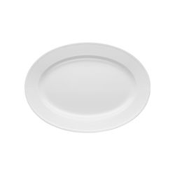 Serveringsfat ovalt 40x29 cm snö