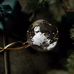 Julkula i glas "mumin"  LED 11 cm