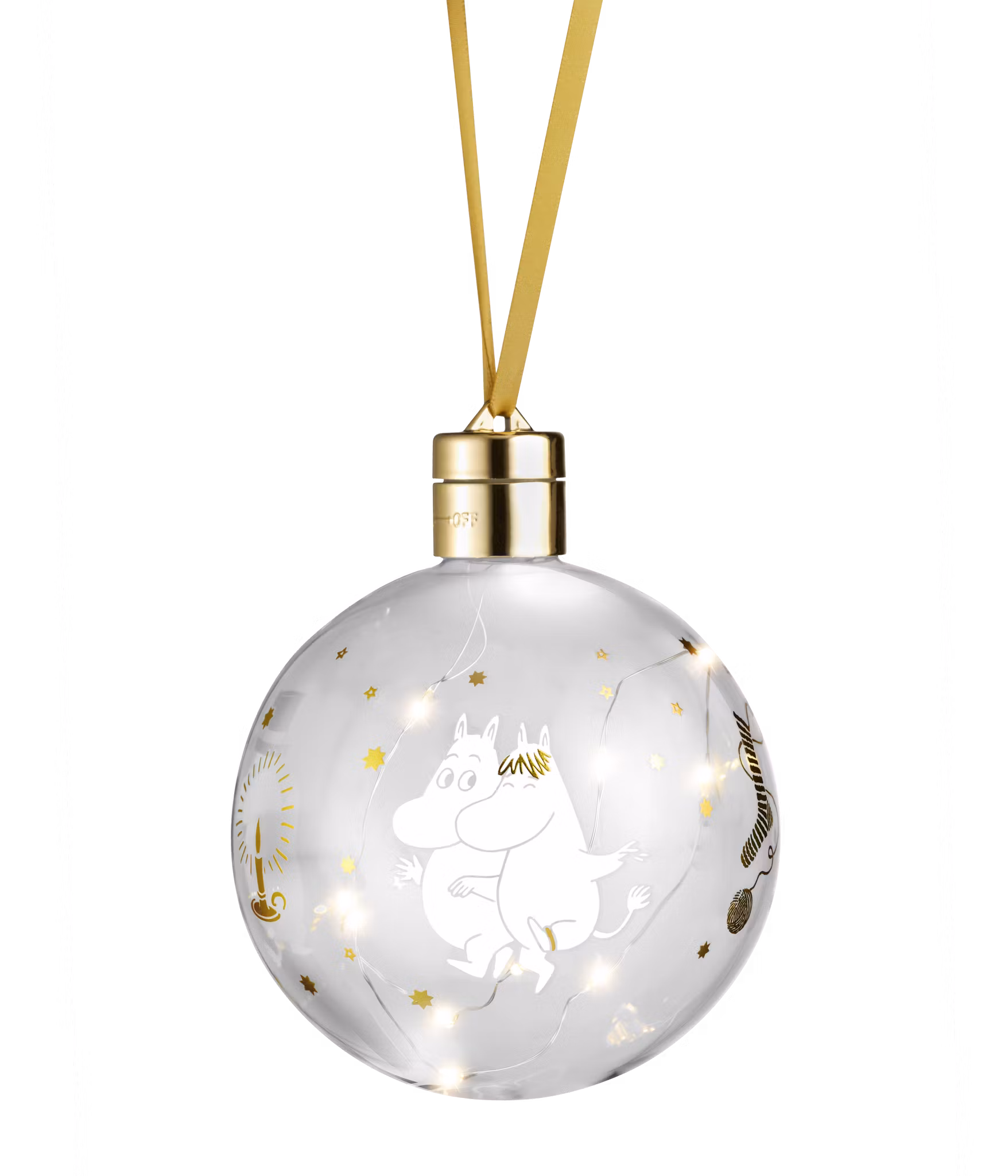 Julkula i glas "mumin"  LED 11 cm