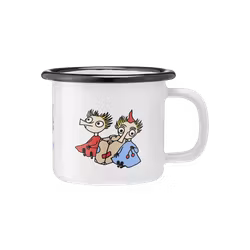 Mugg emaljerad "Tofslan & Bob" 1,5 dl