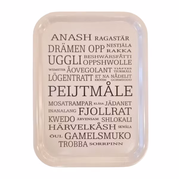 Bricka Pijtmåle 20*27 Vit