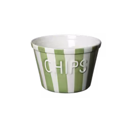 Chipsskål grön randig
