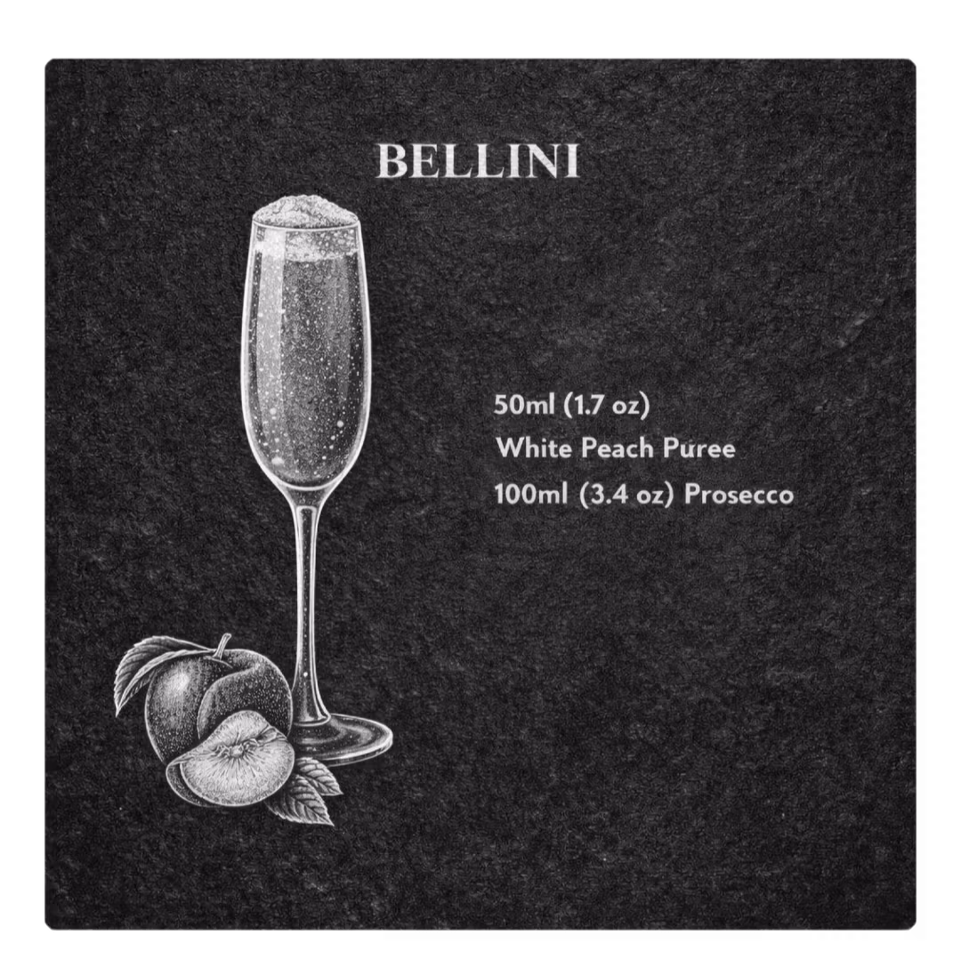 Glasunderlägg Skiffer Bellini