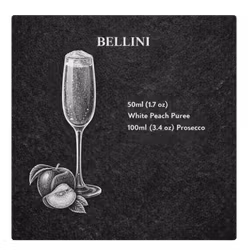 Glasunderlägg Skiffer Bellini