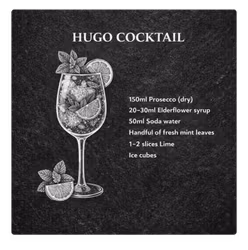 Glasunderlägg Skiffer Hugo