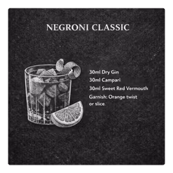 Glasunderlägg Skiffer Negroni Classic