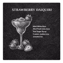Glasunderlägg Skiffer Strawberry Daiquiri