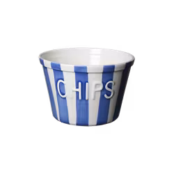 Chipsskål blå randig