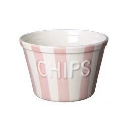 Chipsskål rosa randig
