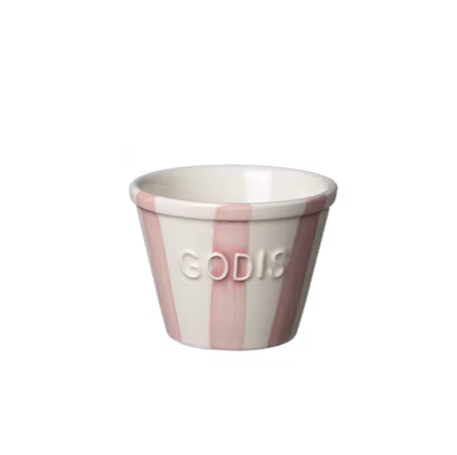 Godisskål rosa randig