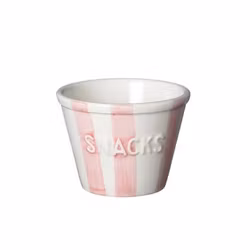 Snacksskål rosa randig