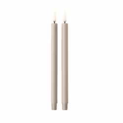 Stoff batteriljus sand 2-pack