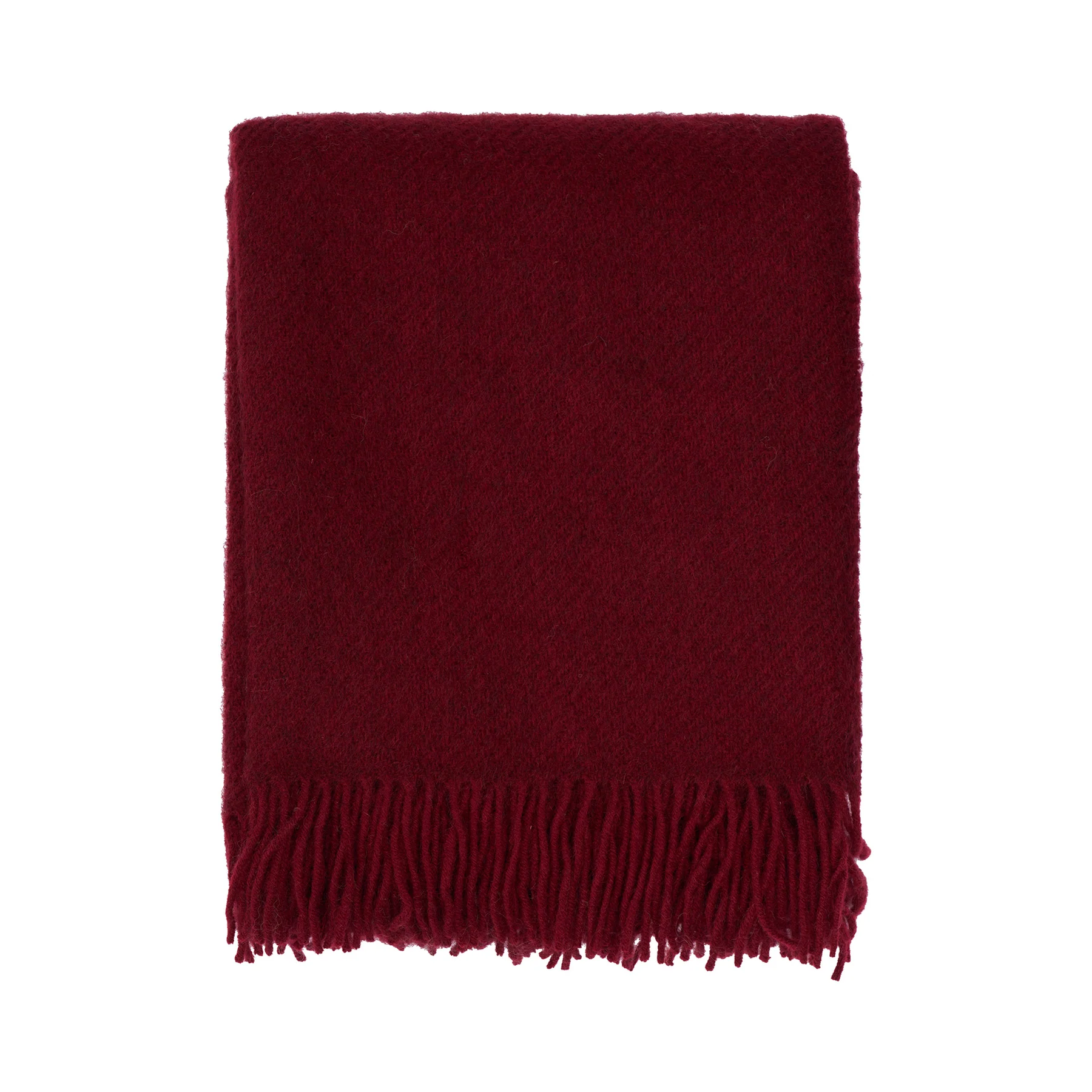 Ullpläd "Gotland" Burgundy