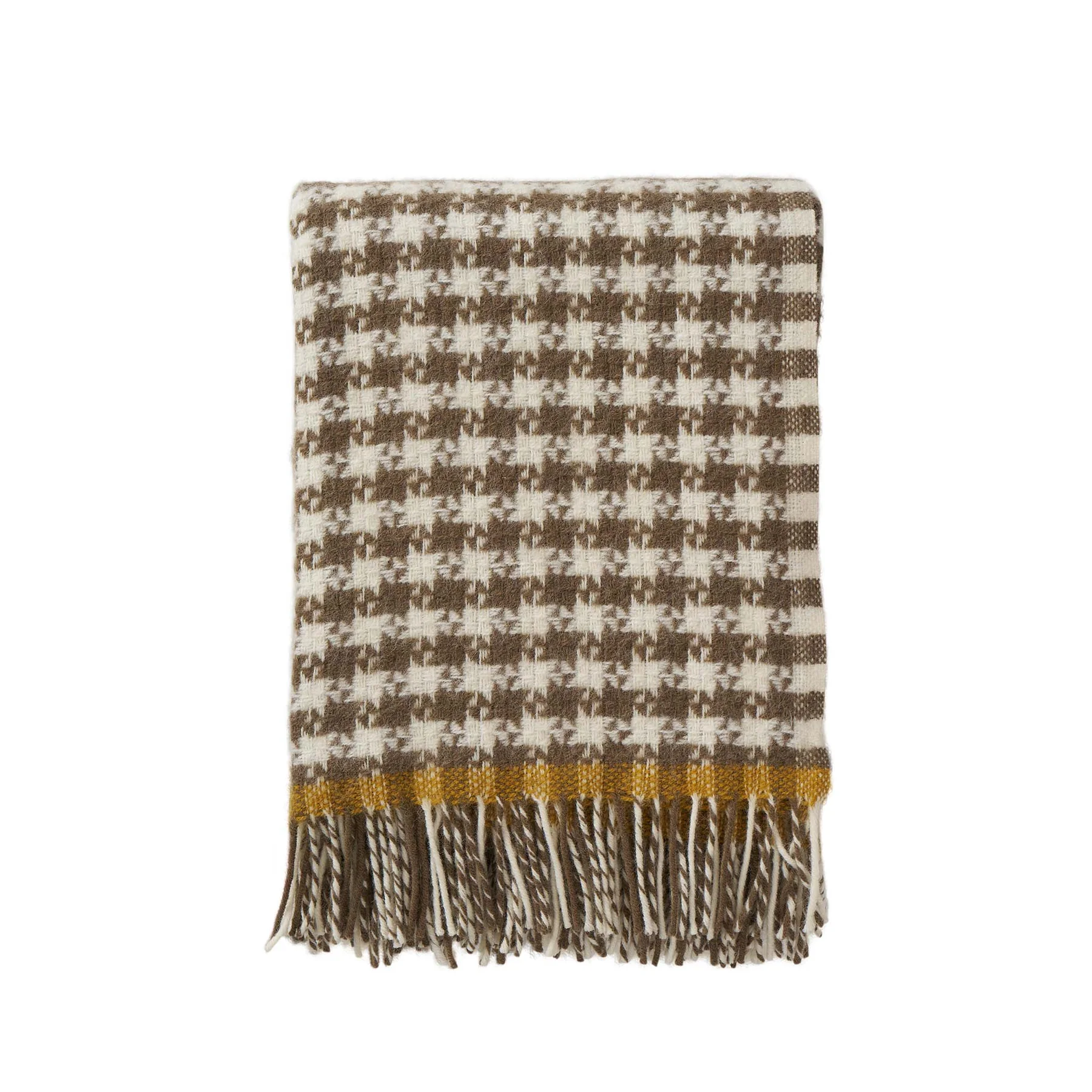 Ullpläd "Dogtooth" Mud
