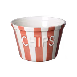Chipsskål röd randig