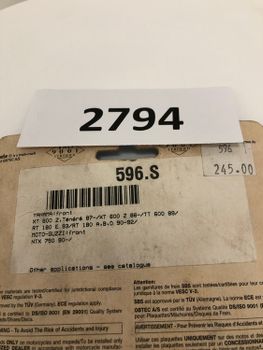 Yamaha XT600, TT600, Tenere mfl SBS Bromsbelägg Fram (596HF FR.)