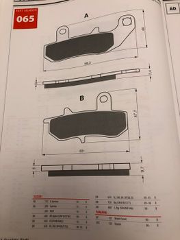 Suzuki RG125/200 DR600/650/750/800 Yamaha DT/DTZ125 GoldFren Bromsbelägg Bak (065AD)