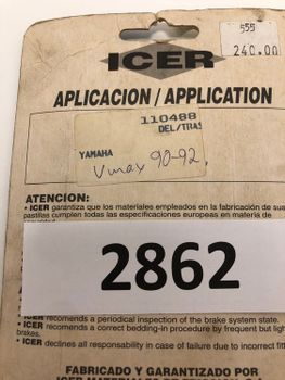 Yamaha V-MAX 90-92 ICER Bromsbelägg