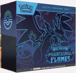 [PÅ LAGER] – Mega Charizard X: Phantasmal Flames Elite Trainer Box (ETB) + Bonus Japansk Booster!