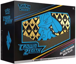 [FORHÅNDSBESTILLING] – Pokémon Crown Zenith: Pokémon Center Elite Trainer Box Plus (Lucario Edition)