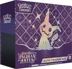 [FORHÅNDSBESTILLING] – Pokémon S&V: Paldean Fates Elite Trainer Box (Mimikyu)