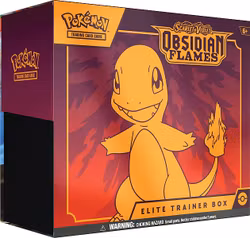 [FORHÅNDSBESTILLING] – Pokémon S&V: Obsidian Flames Elite Trainer Box (ETB) (Charmander)
