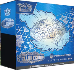 [FORHÅNDSBESTILLING] – Pokémon S&V: Stellar Crown – Pokémon Center Elite Trainer Box (ETB) – RARE