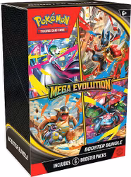 [FORHÅNDSBESTILLING] – Pokémon ME01: Mega Evolution: Base Set – Booster Pack Bundle (6 Boosters)