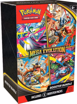 [FORHÅNDSBESTILLING] – Pokémon ME01: Mega Evolution: Base Set – Booster Pack Bundle (6 Boosters)