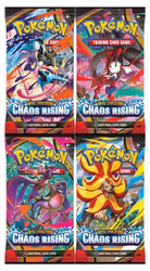 PRE ORDER Pokémon ME04: Mega Evolution: Chaos Rising – Booster pack Artwork Set (4 pakker)