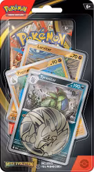 [FORHÅNDSBESTILLING] – Pokémon ME01: Mega Evolution: Base Set – Premium Blister (Tyranitar Line + Mynt)