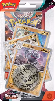[FORHÅNDSBESTILLING] – Pokémon Premium Checklane: Obsidian Flames – Annihilape Evolution Line
